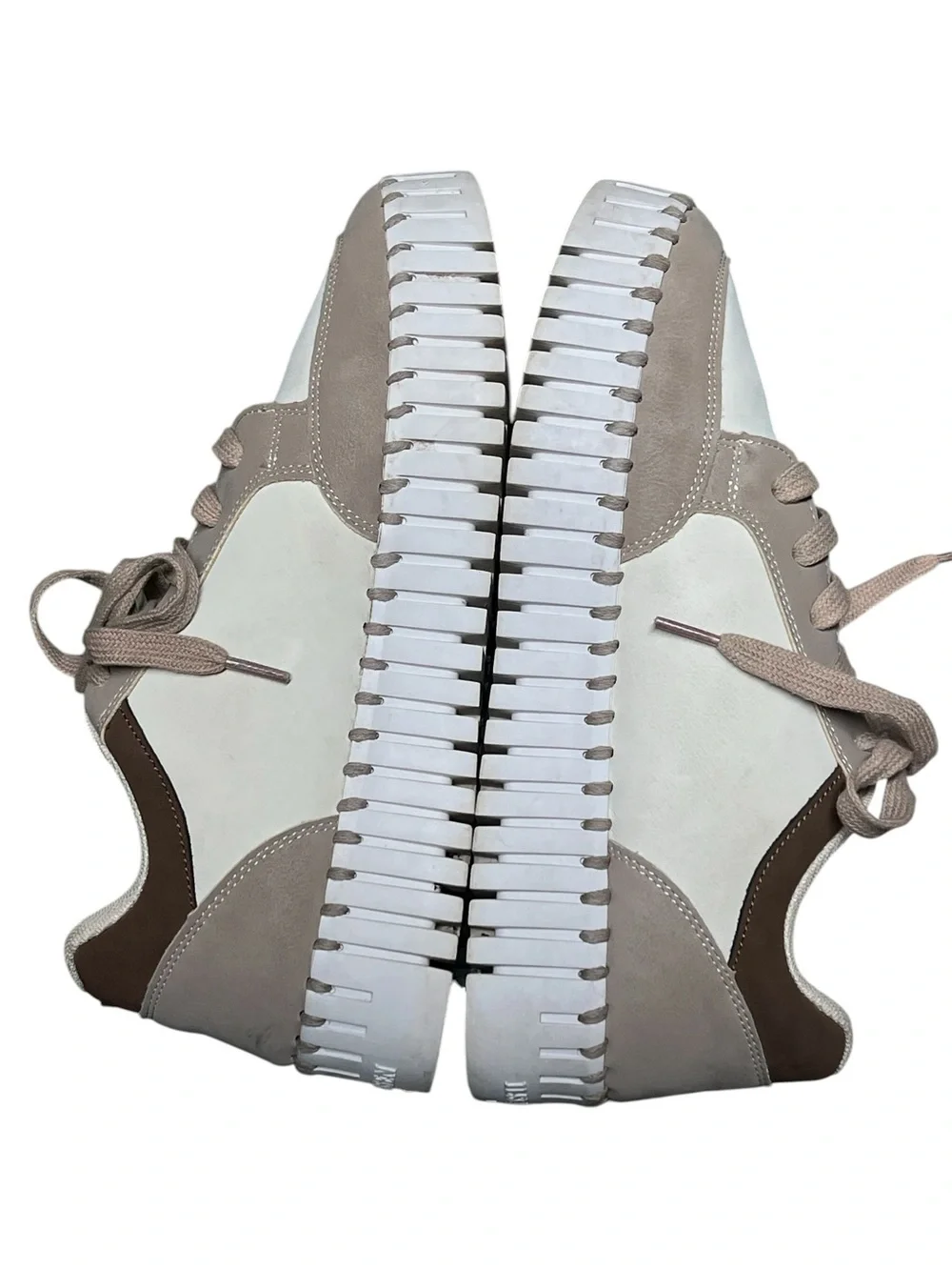 Ilse Jacobsen tulip neutral leather lace up platform sneakers in Lily white - Picture 7 of 10